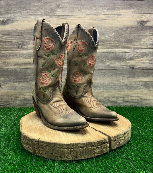 Liberty Black Women - Size 6 - Distressed Brown Nina Rose Cowboy Boots