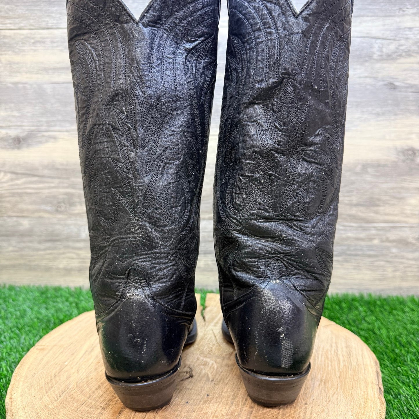 Creations by Lana Women - Size 6 - Vintage Black Western Cowboy Boots 8112