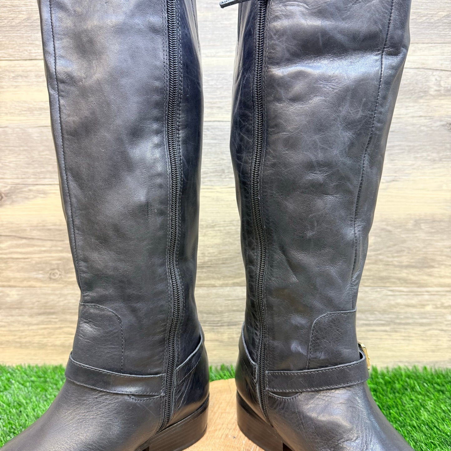 Lauren Women - Size 8B - Black Harness Riding Boots Marion