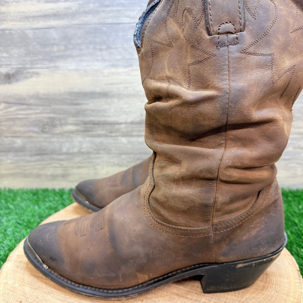 Durango Women - Size 9.5M - Brown Soft Slouch Toe Cowboy Boots RD542