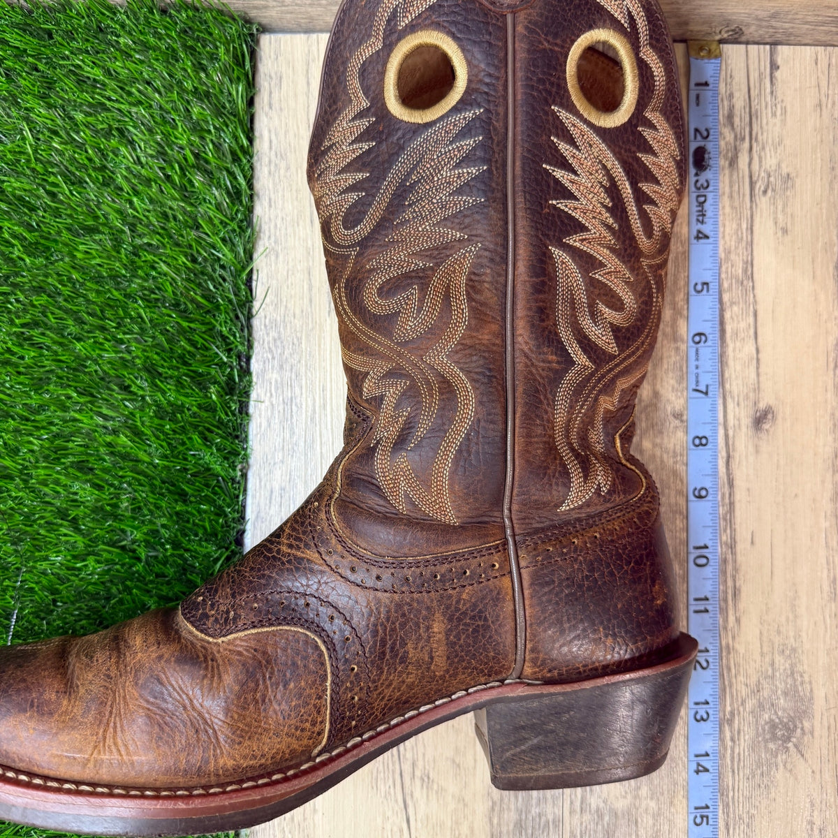 Ariat Men - Size 10.5EE - Brown Rough Stock Square Toe Cowboy Boots 10002227