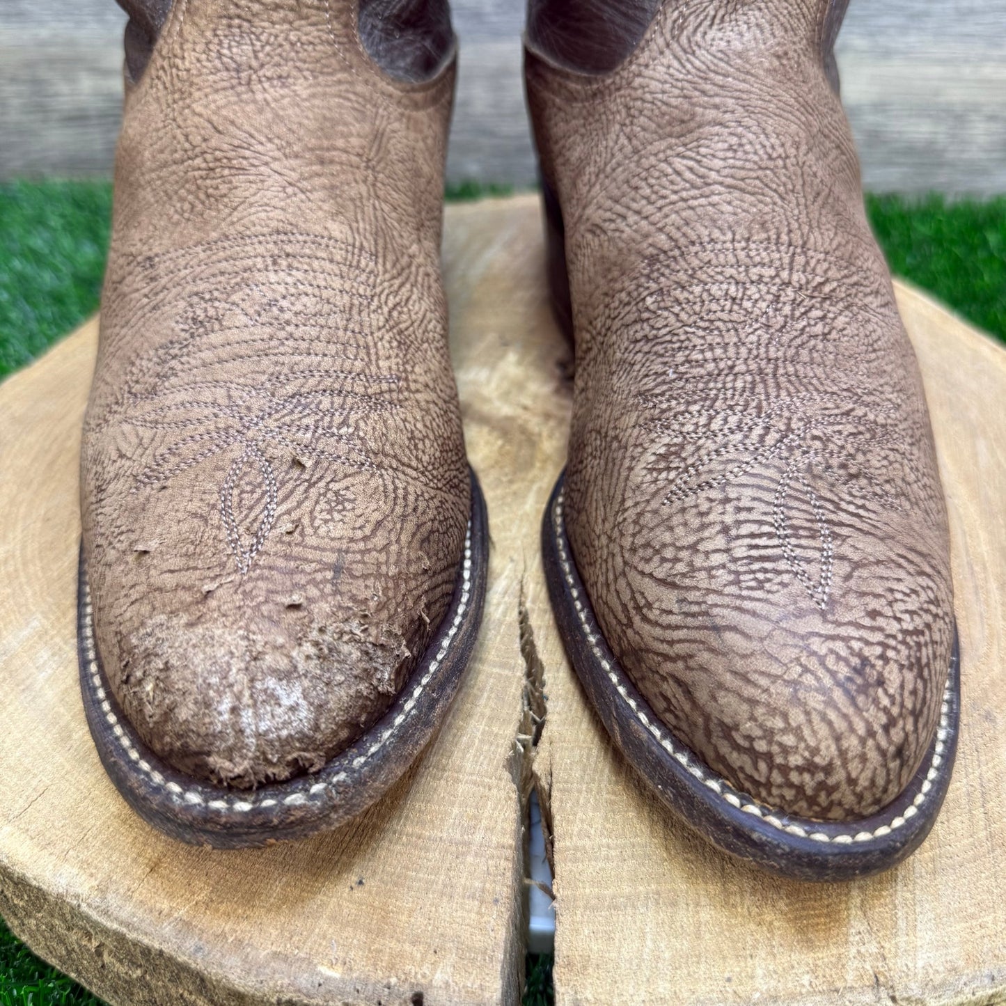 Tony Lama Men - Size 9D - Brown Inca Goat Cowboy Boots Style 6256