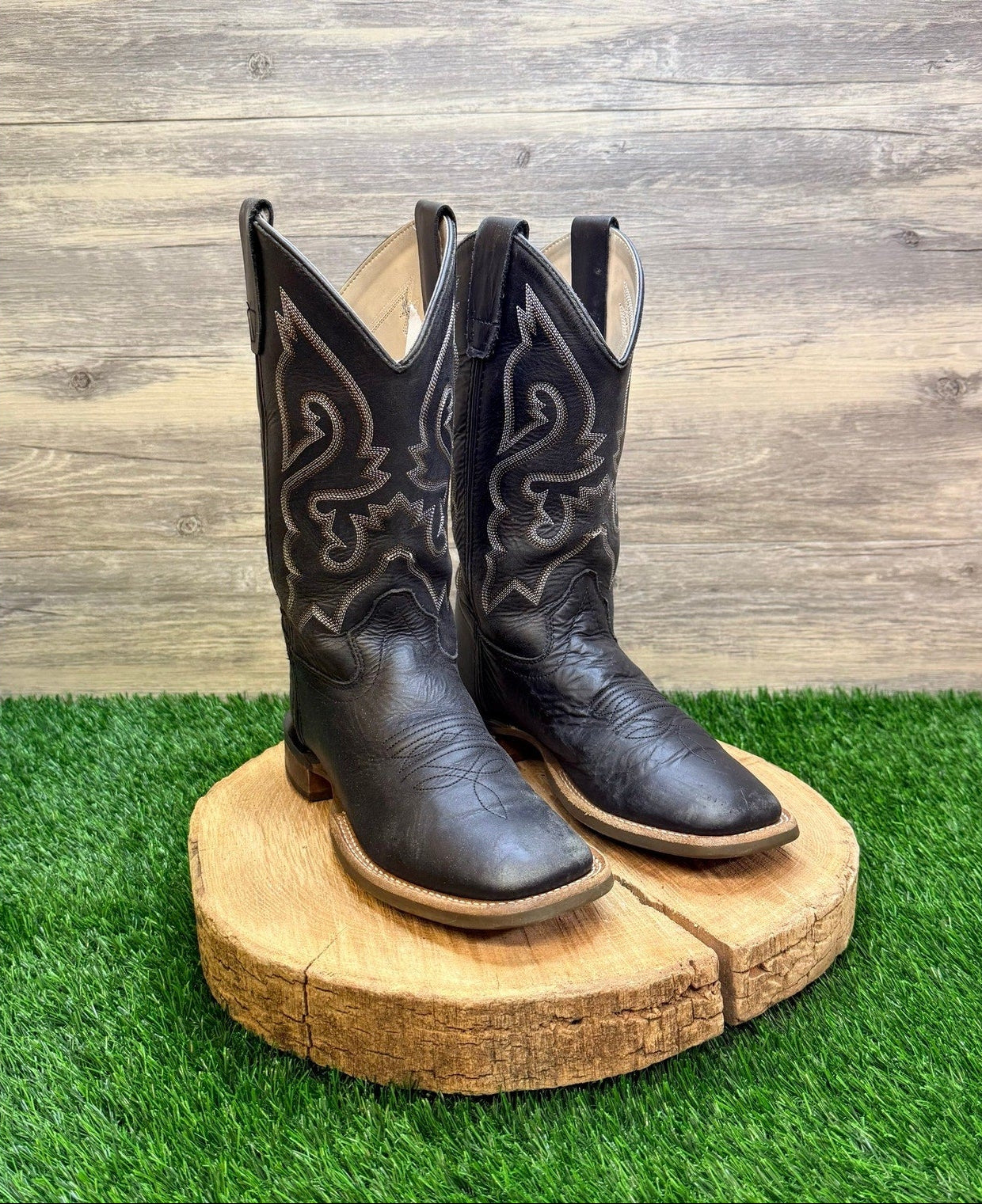 Cody James Youth - Size 5D - Black Square Cowboy Boots BCBSP23P7
