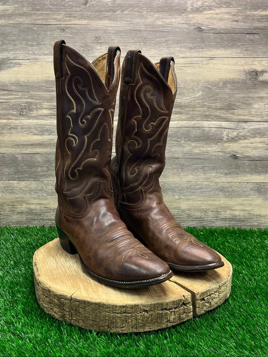 Justin Men - Size 10.5D - Brown Cowboy Boots Style 2114