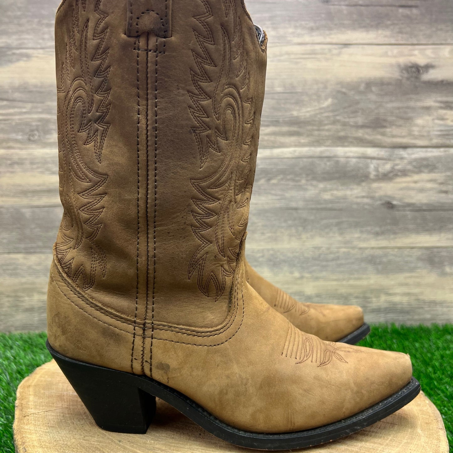 Masterson Women - Size 7M - Brown Snip Toe Cowboy Boots RB3432