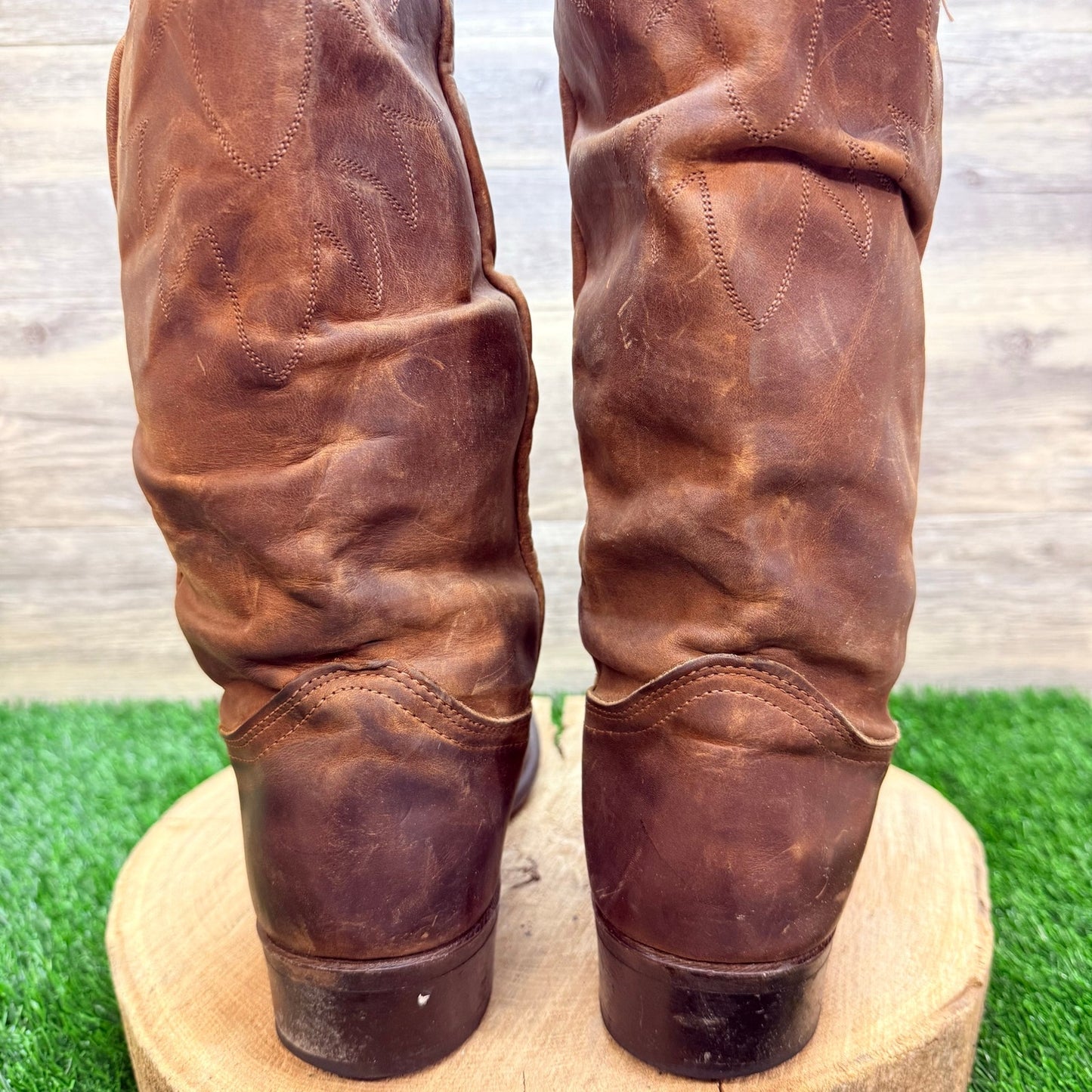 Durango Men - Size 11D - Vintage Brown Slouch Cowboy Boots SW542