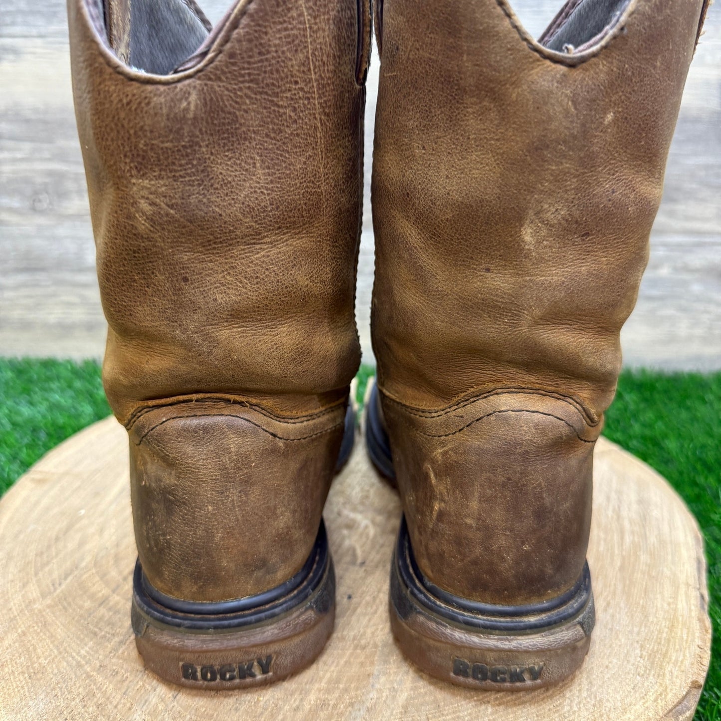 Rocky Youth - Size 4M - Brown Cowboy Boots Style RKW0300Y