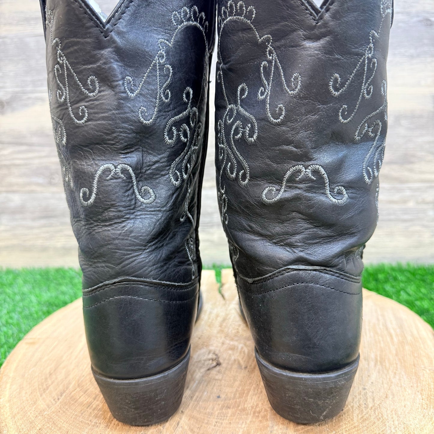 Smoky Mountain Youth - Size 4R - Black Soft Leather Snip Toe Cowboy Boots 3864Y