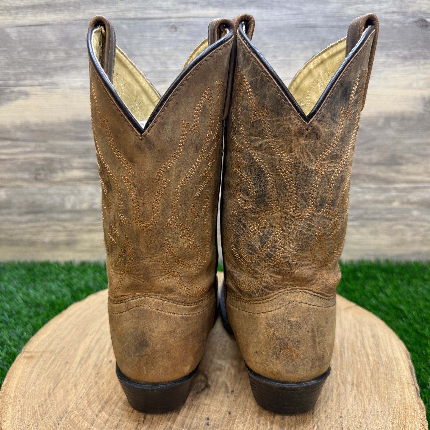 Smoky Mountain Youth - 2R - Tan Cowboy Boots Style 3034C