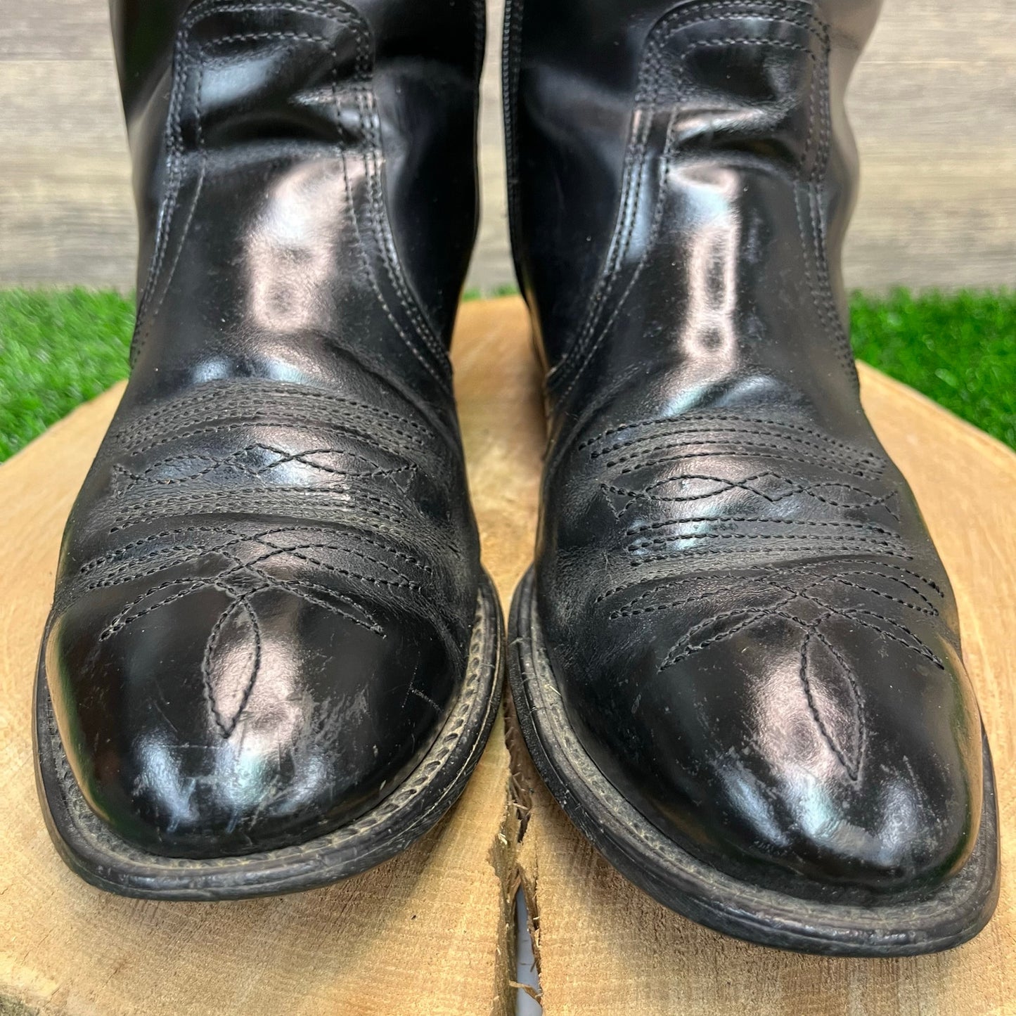 Unknown Men - Size 10D - Vintage Black Ankle Zipper Cowboy Boots Style 1199