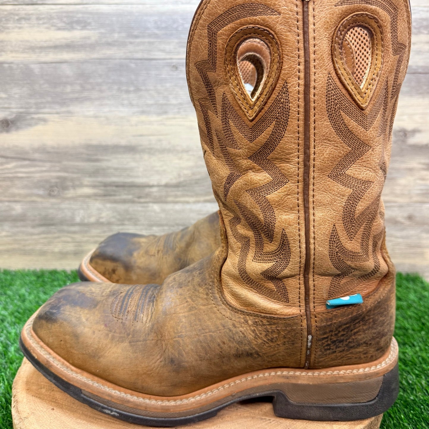 Twisted X Men - Size 10EE - Brown Square Steel-Toe Square Cowboy Boots MLCCW05