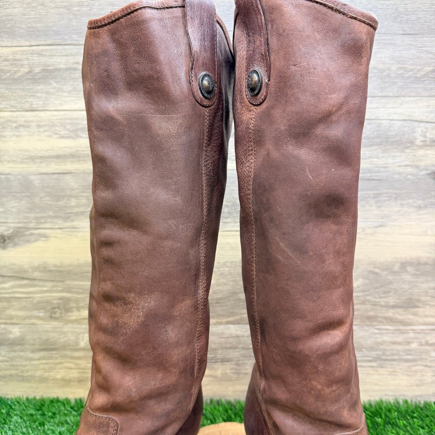 Frye Women - Size 8.5B - Brown Jackie Button Riding Boots 76575