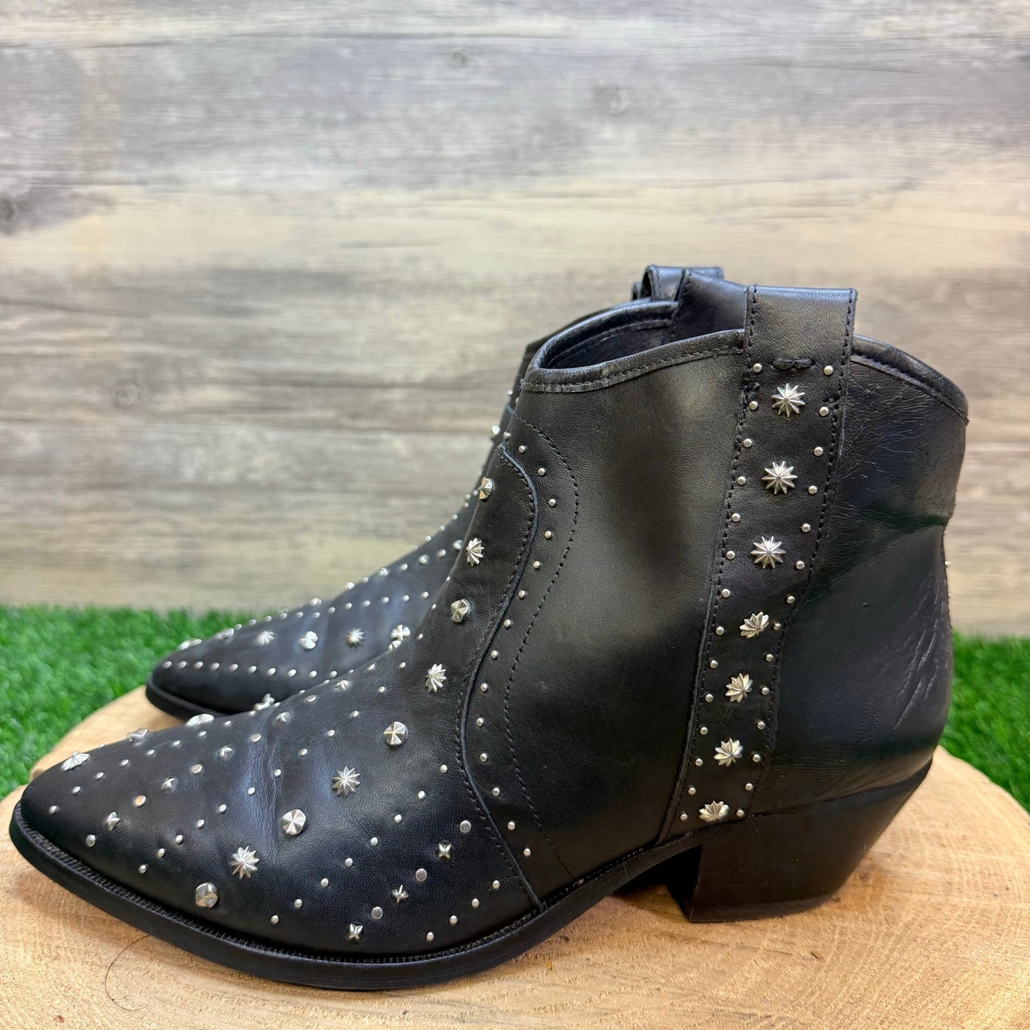 Sam Edelman Women - Size 8 - Black Studded Ankle Boots
