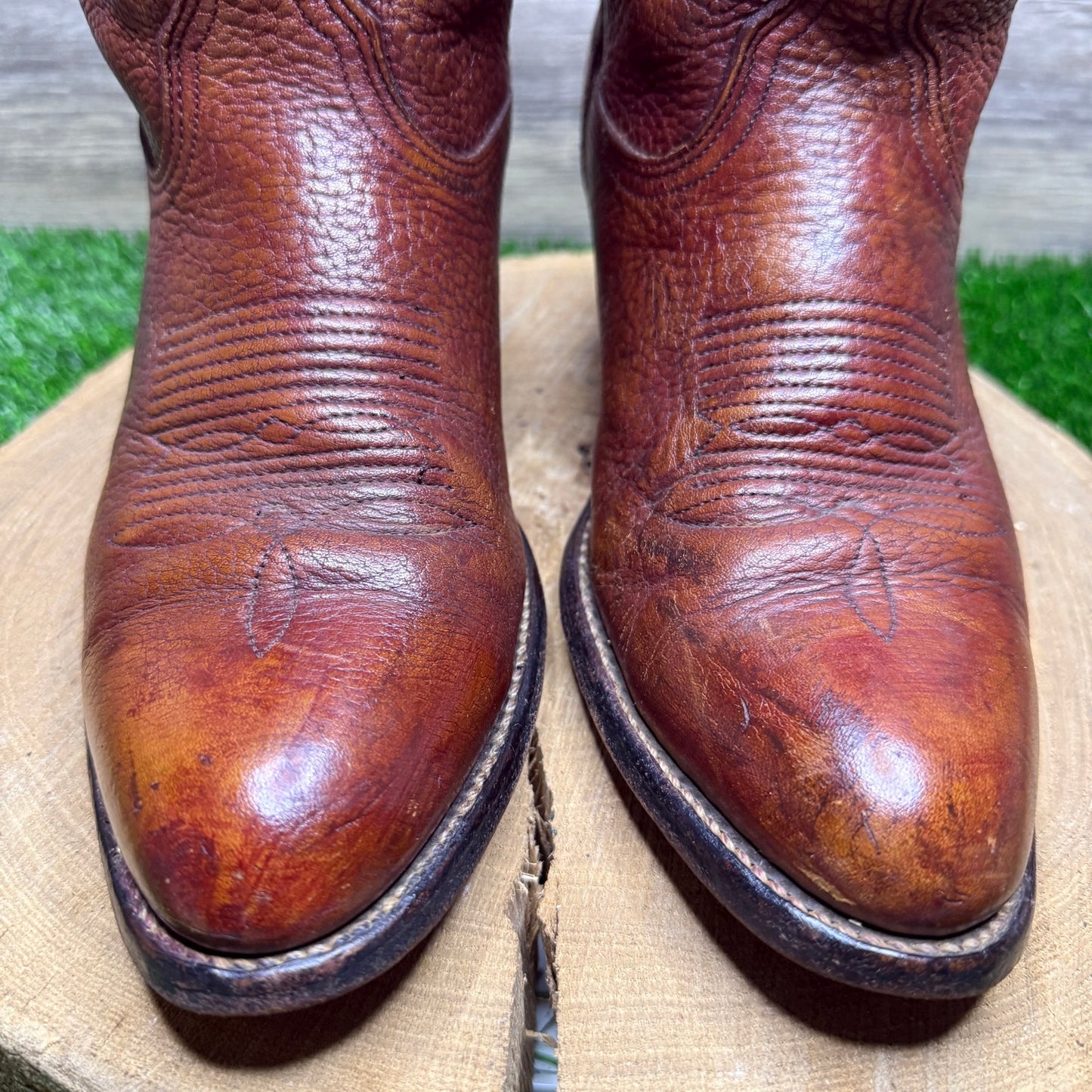 Double H Men - Size 10D - Copper Bull Shoulder Cowboy Boots Style 2126