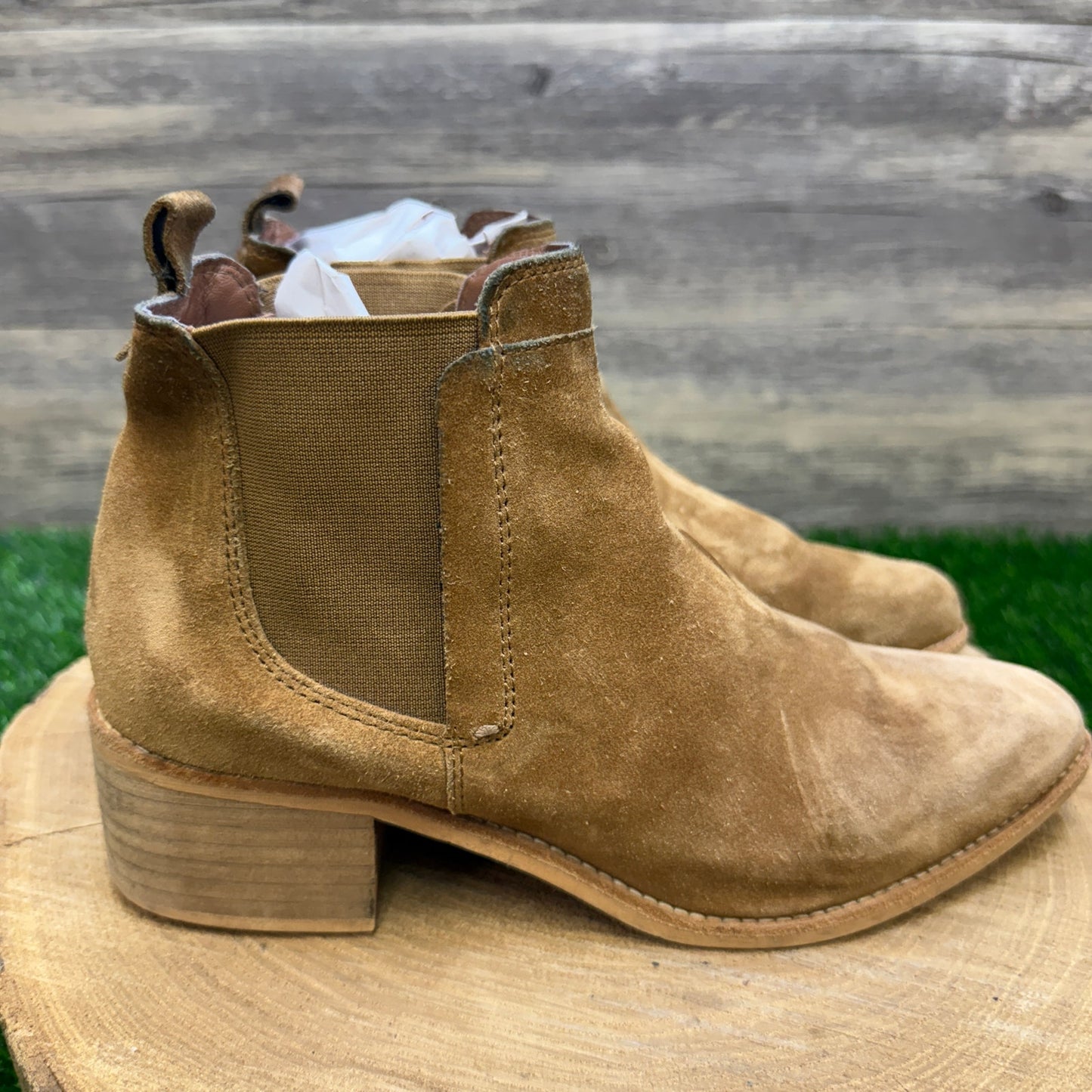 Crevo Women - Size 7.5 - Chestnut Suede Ankle Boots