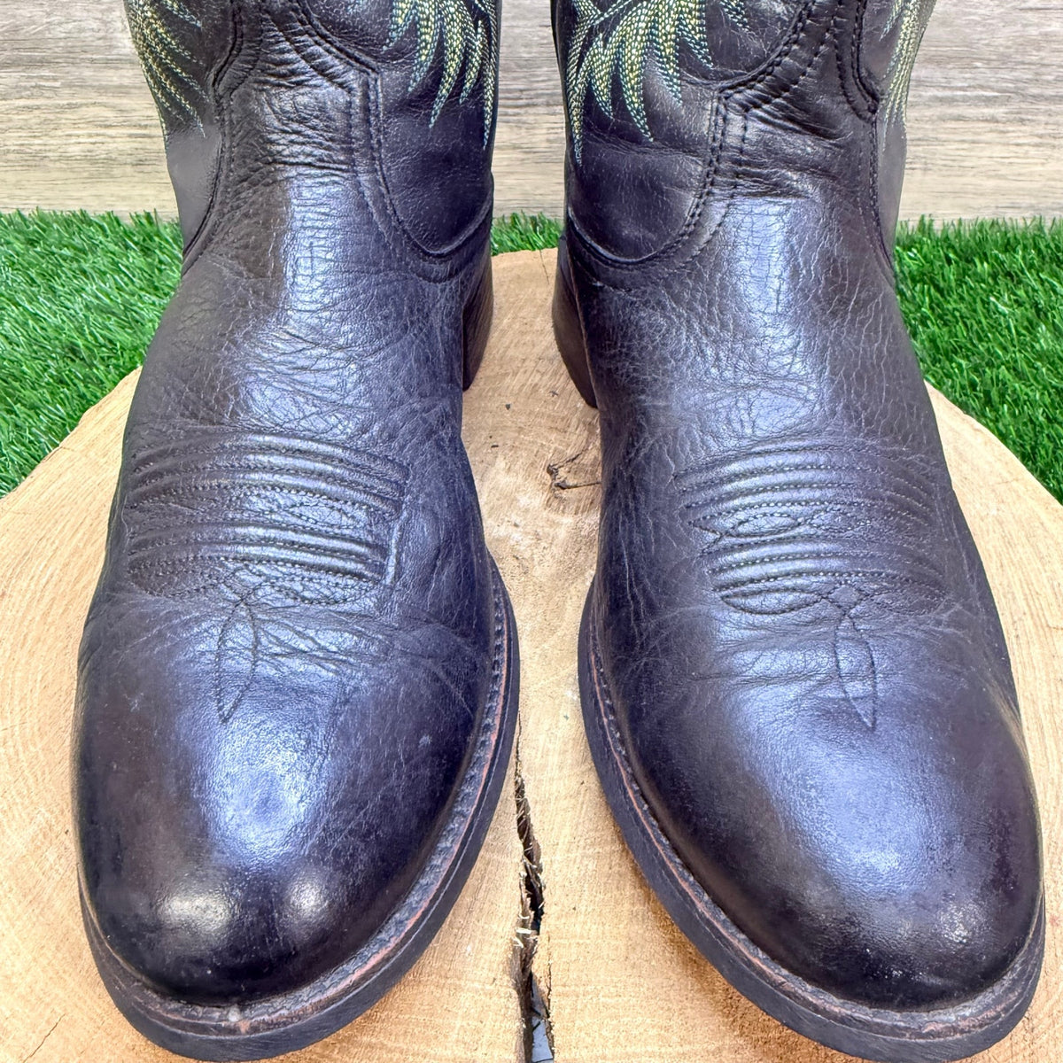Ariat Men - Size 10D - Black/Green Heritage Western Cowboy Boots 10009594
