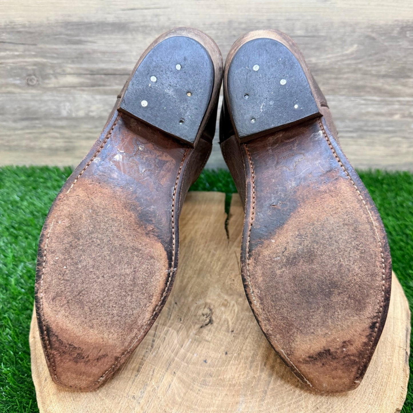 Old West Women - Size 10 - Brown Snip Toe Western Cowboy Boots LF1534