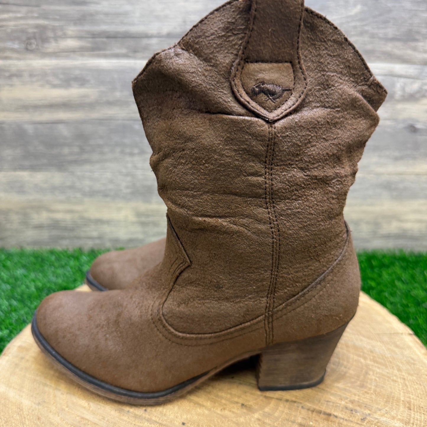 Rocket Dog Women - Size 6 - Brown Slouch Faux Leather Boots Style 12623