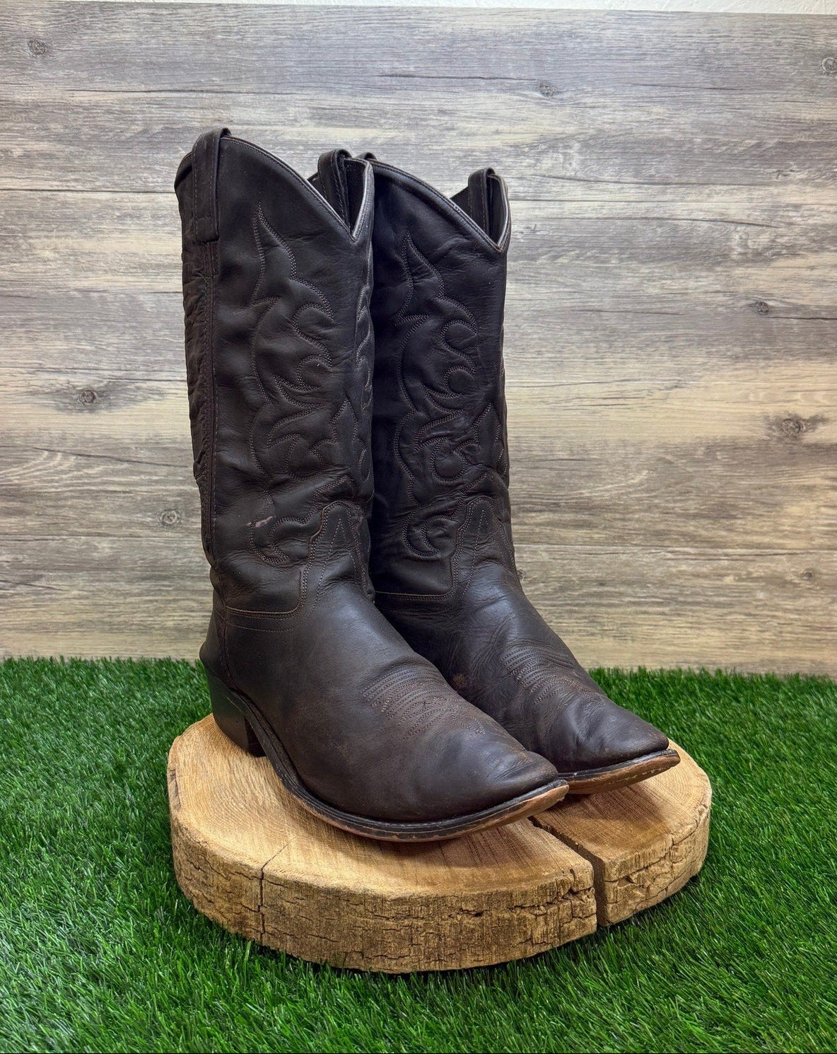 Old West Men - Size 13EE - Dark Brown Western Cowboy Boots Style SCM3051