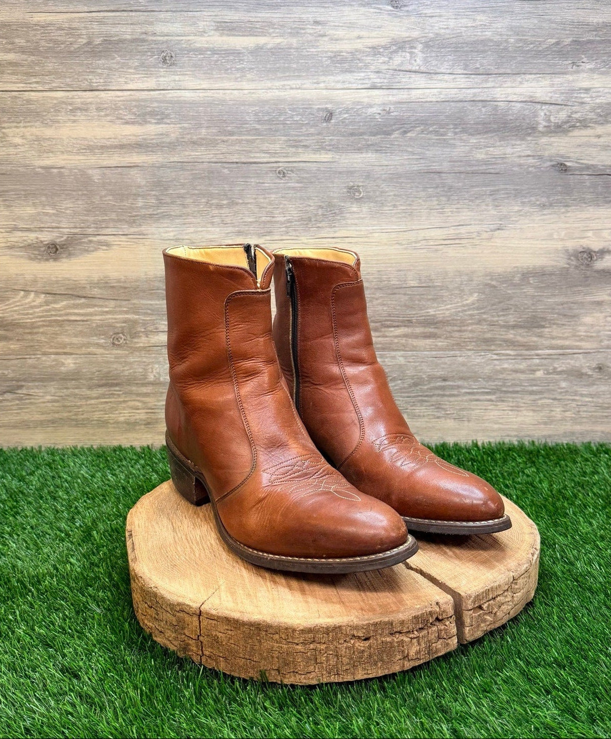 Levi’s Men - Size 12M - Vintage Cognac Zip Ankle Boots 04633
