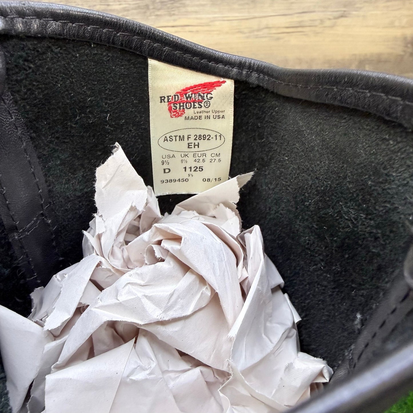 Red Wing Men - Size 9.5D - Black Pecos Work Boots 9389450