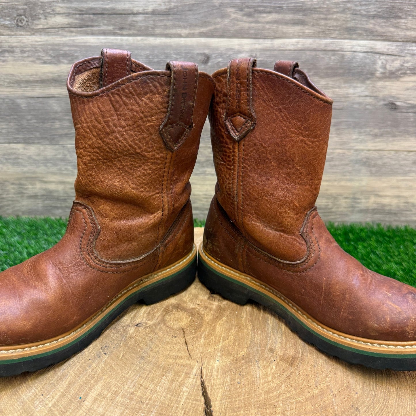 John Deere Youth -Size 13.5M - Brown Cowboy Boots Style JD2113
