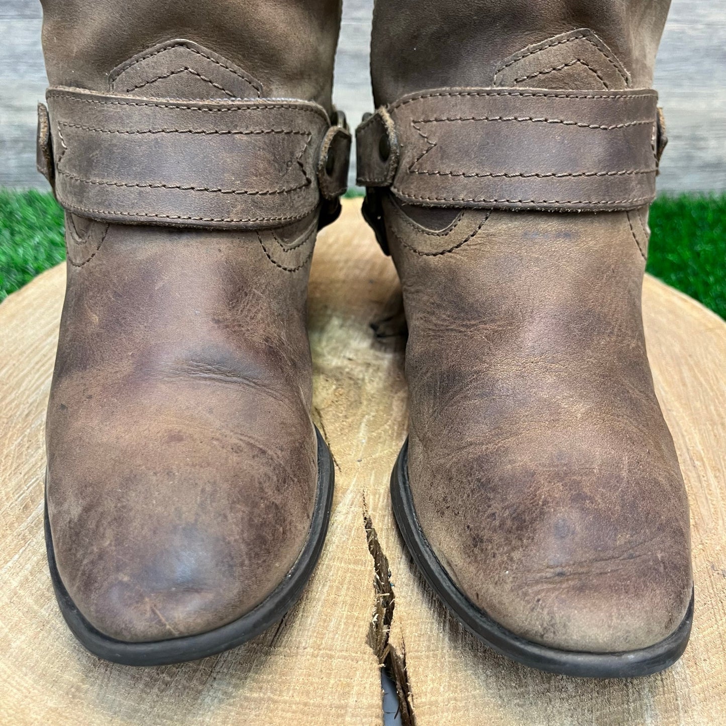 Mossimo Supply Women - Size 6.5 - Brown Harness Ankle Boots