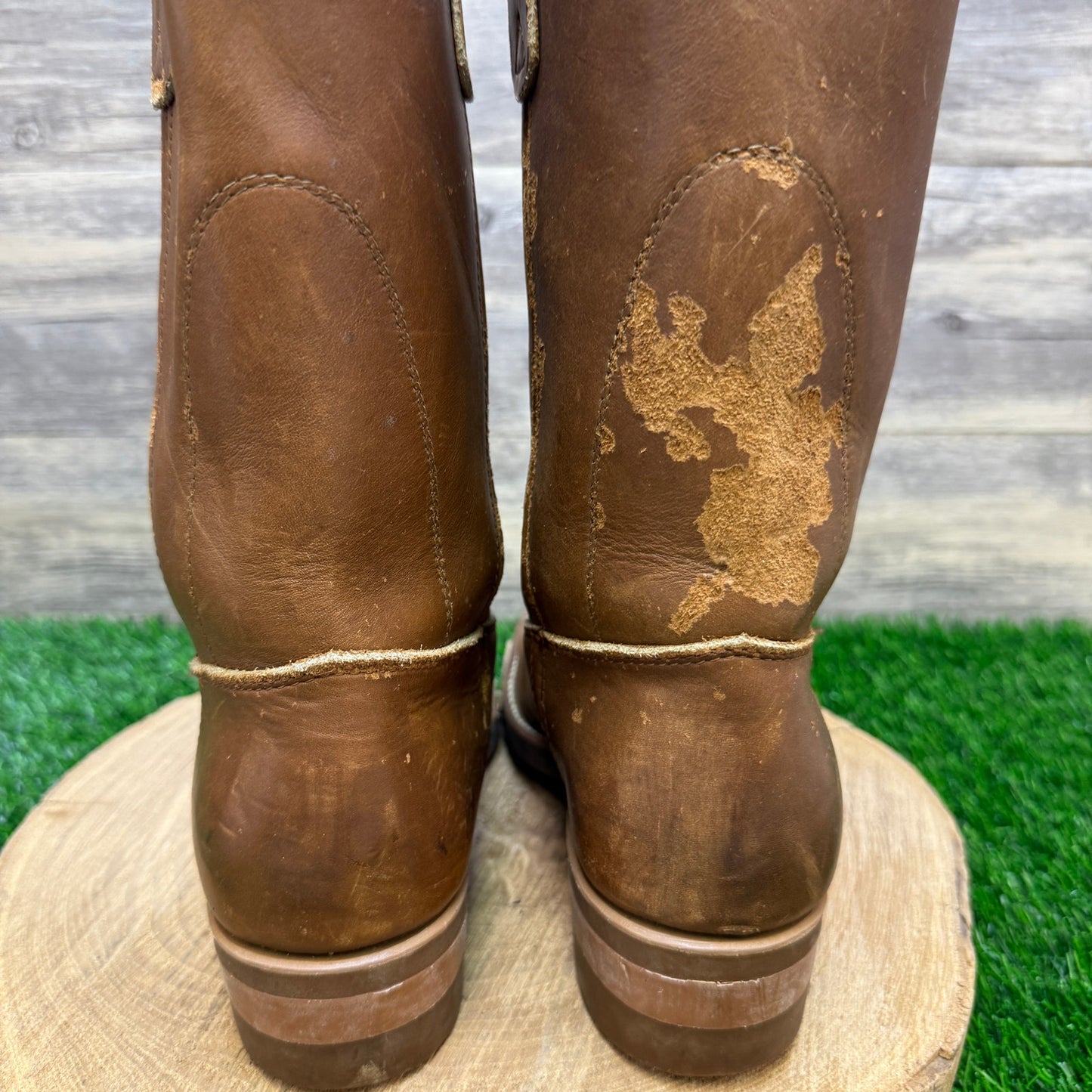 Chippewa Men - Size 7D - Tan Pull On Cowboy Boots Style 82069