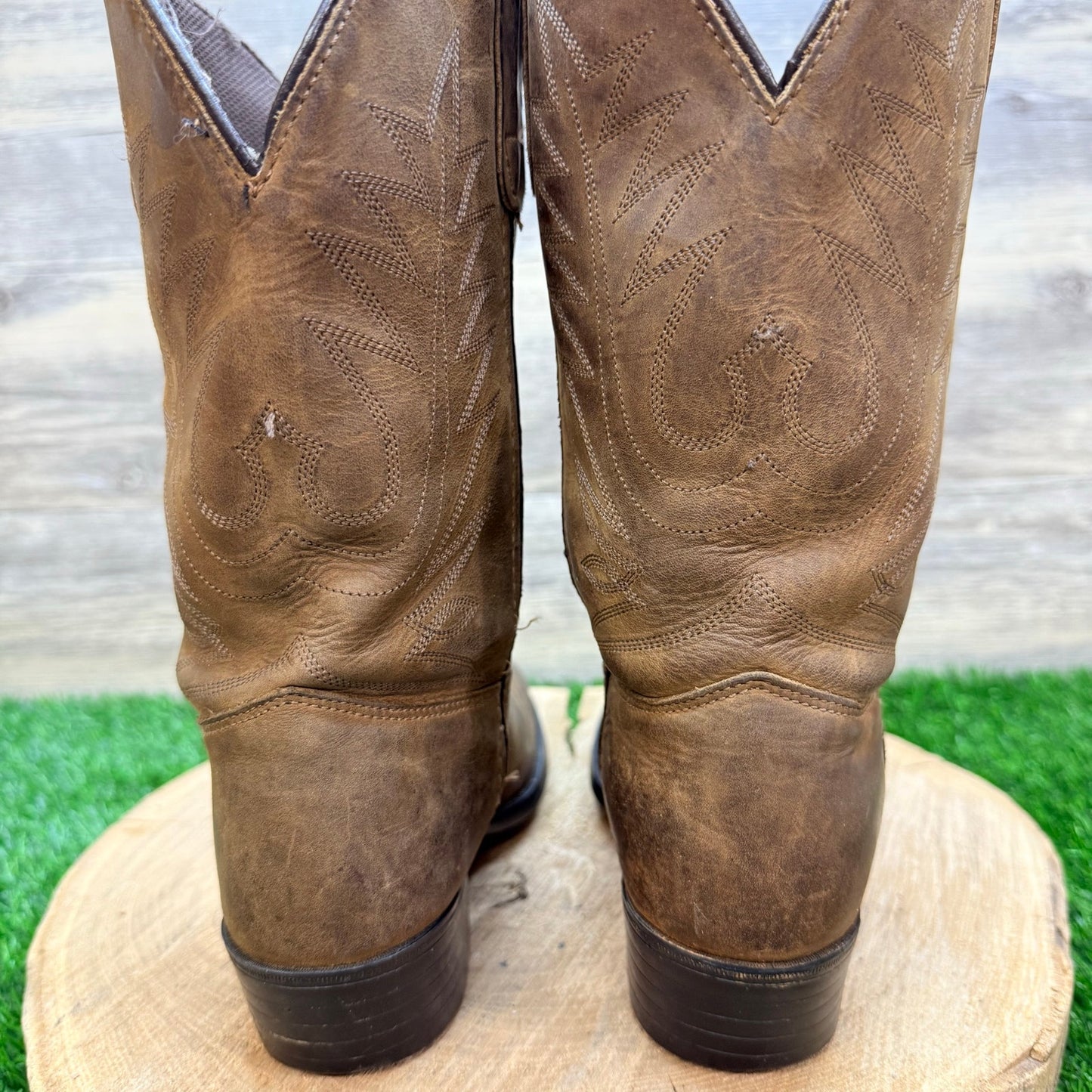 Unknown Youth - Size 5 - Brown Soft Leather Cowboy Boots Y1552