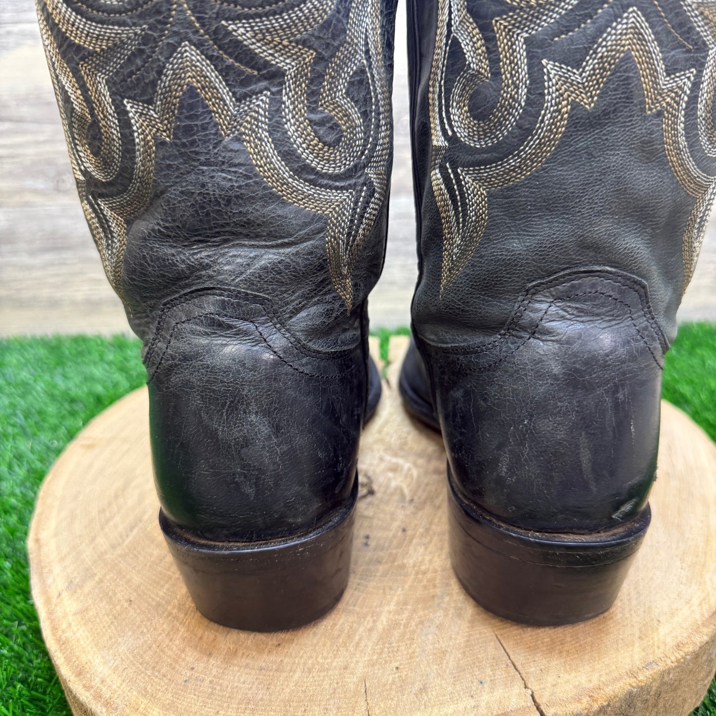 Lucchese Men - Size 9D - Black Western Cowboy Boots Style M1007