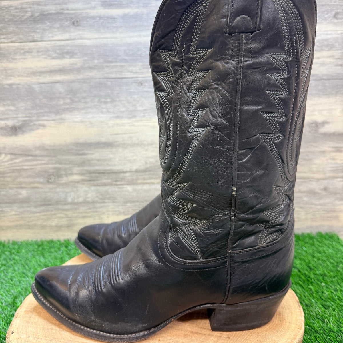Unknown Men - Size 10.5EE - Black Made in Texas Western Cowboy Boots 1210