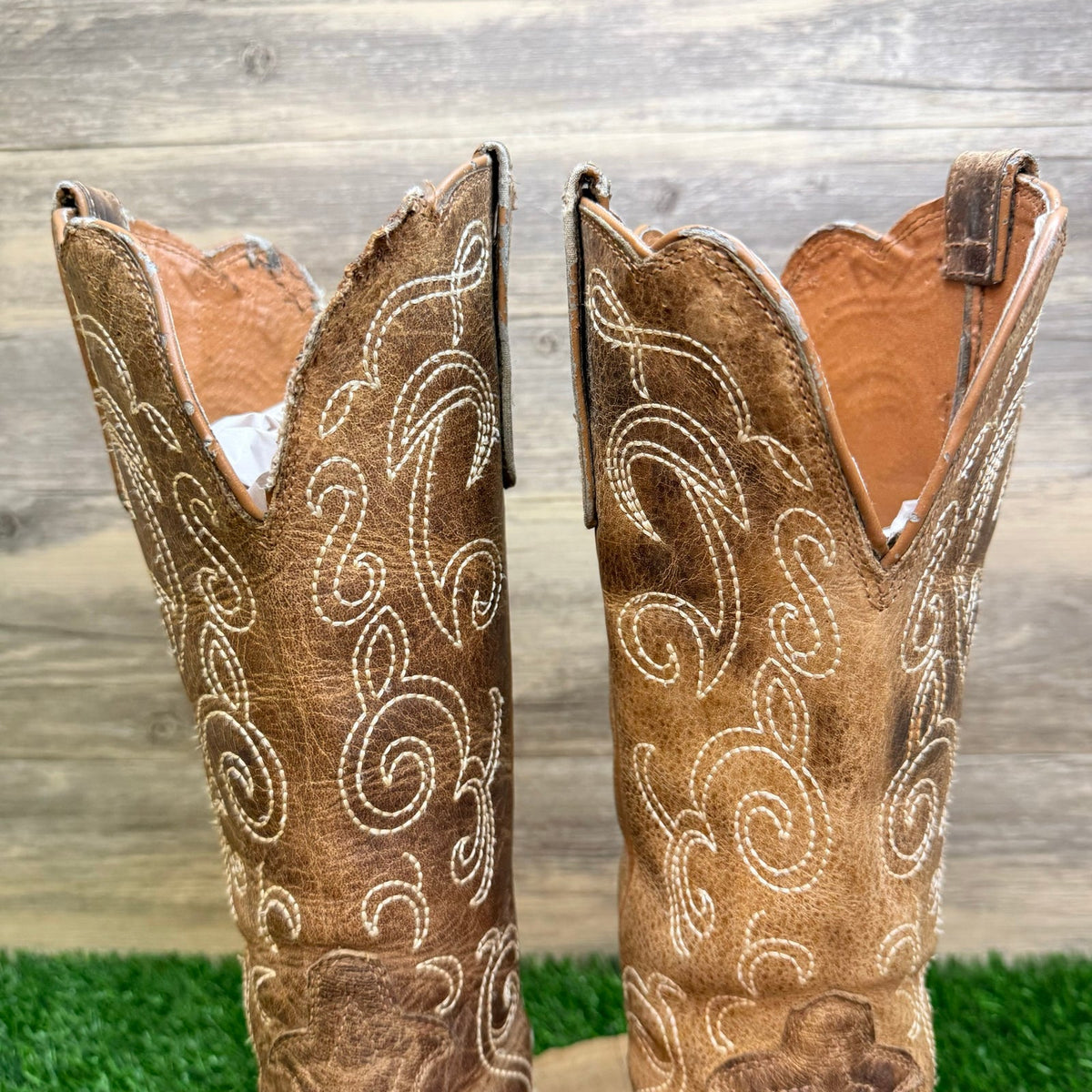 Justin Women - Size 8.5B - Brown Puma Western Cowboy Boots L2703