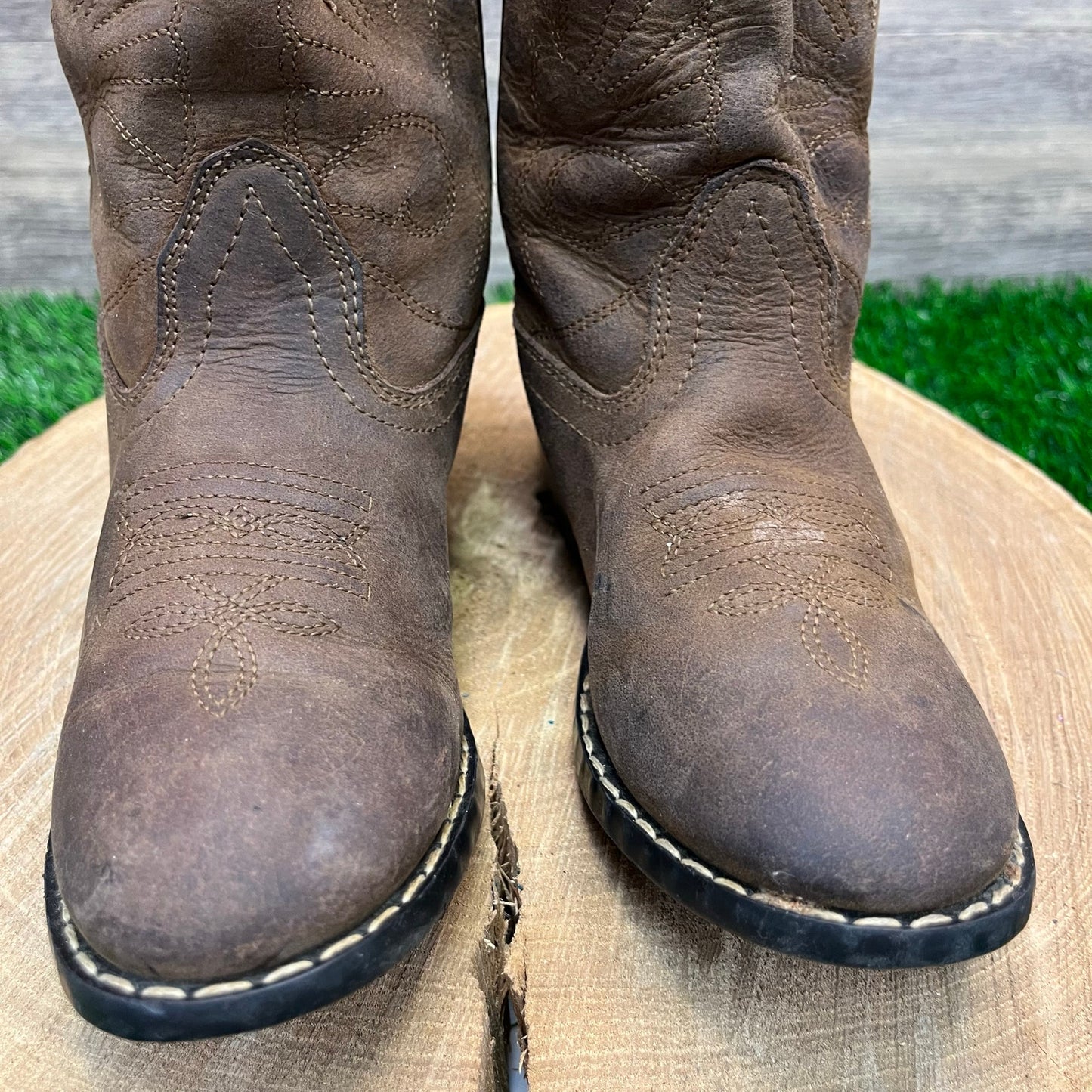 Masterson Youth - Size 1M - Brown Cowboy Boots Style RB2000C