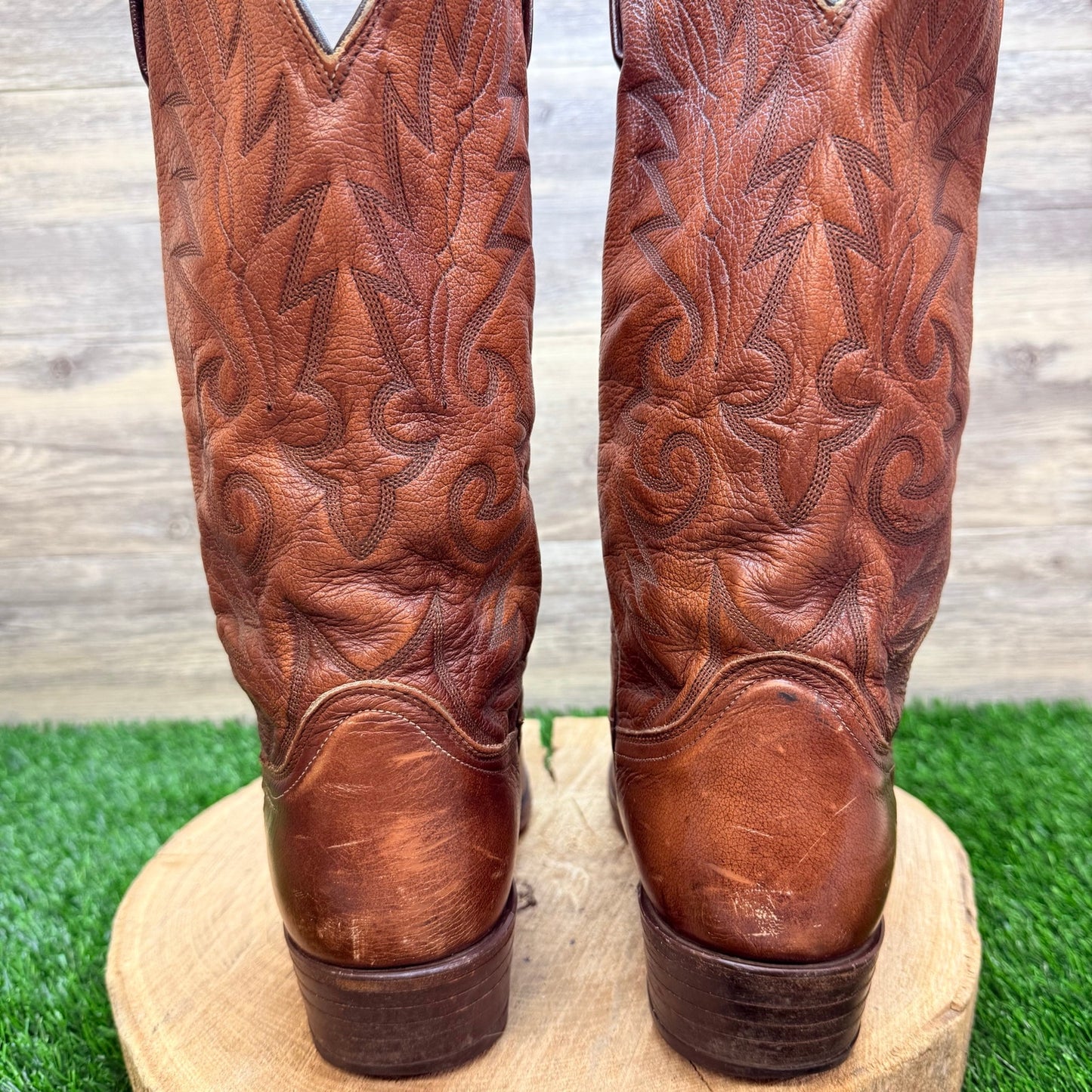 Dan Post Men - Size 10.5D - Vintage Cognac Western Cowboy Boots 111R