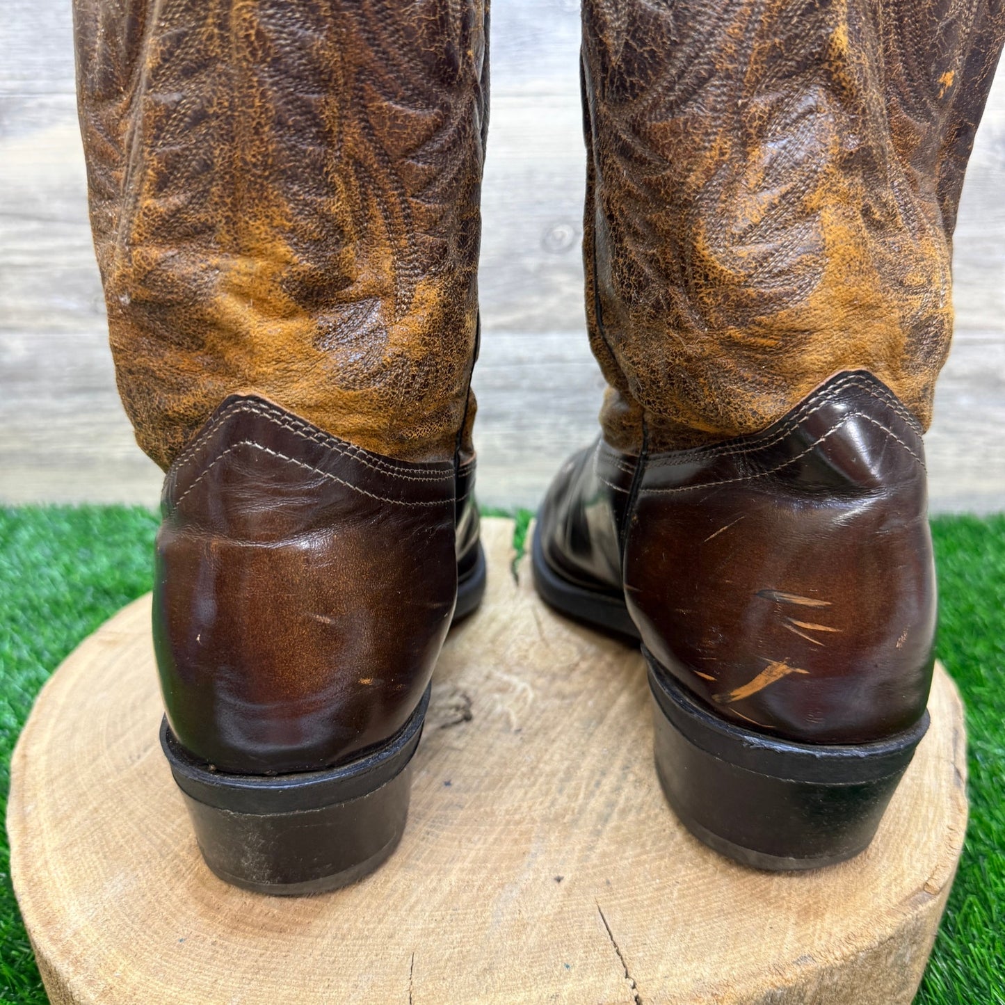 Texas Men - Size 11D - Vintage Brown Western Cowboy Boots Style 3459