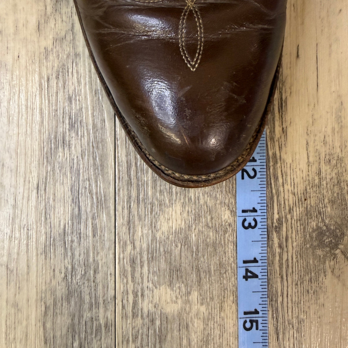 Justin Men - Size 11D - Vintage Brown Embroidered Western Cowboy Boots 2500