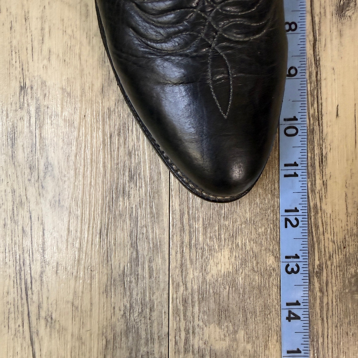 Justin Men - Size 8.5D - Vintage Black Bull Shoulder Western Cowboy Boots V5460