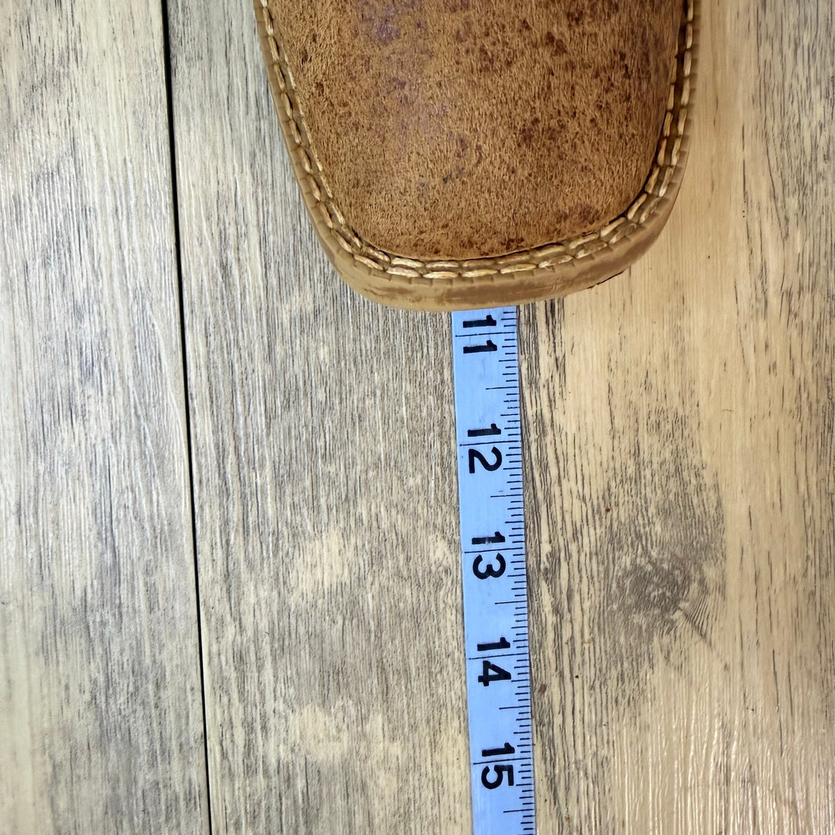Roper Youth - Size 6 - Distressed Tan Faux Square Western Cowboy Boots