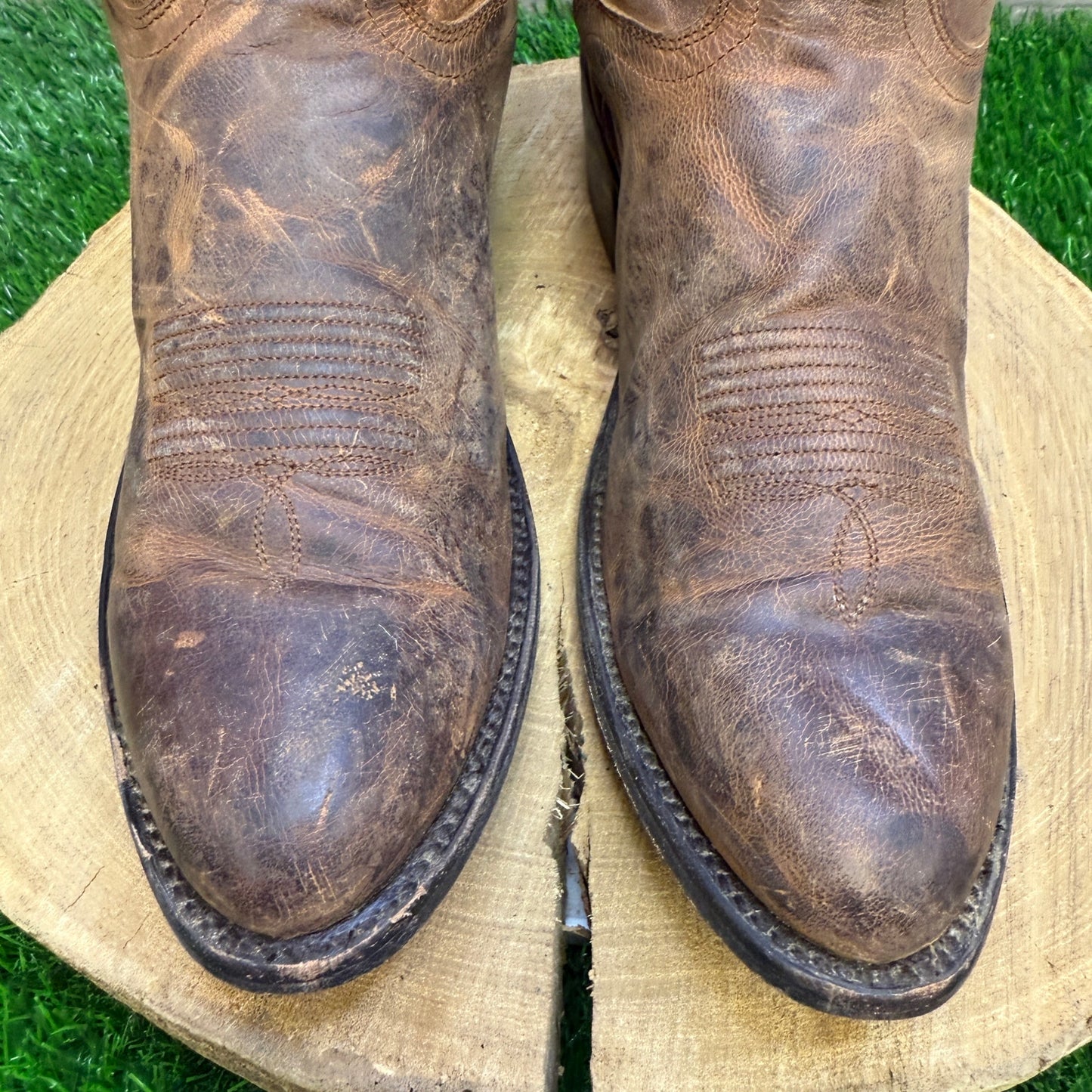 JB Dillon Men - Size 10D - Brown Goat Skin Cowboy Boots Style JBM3205