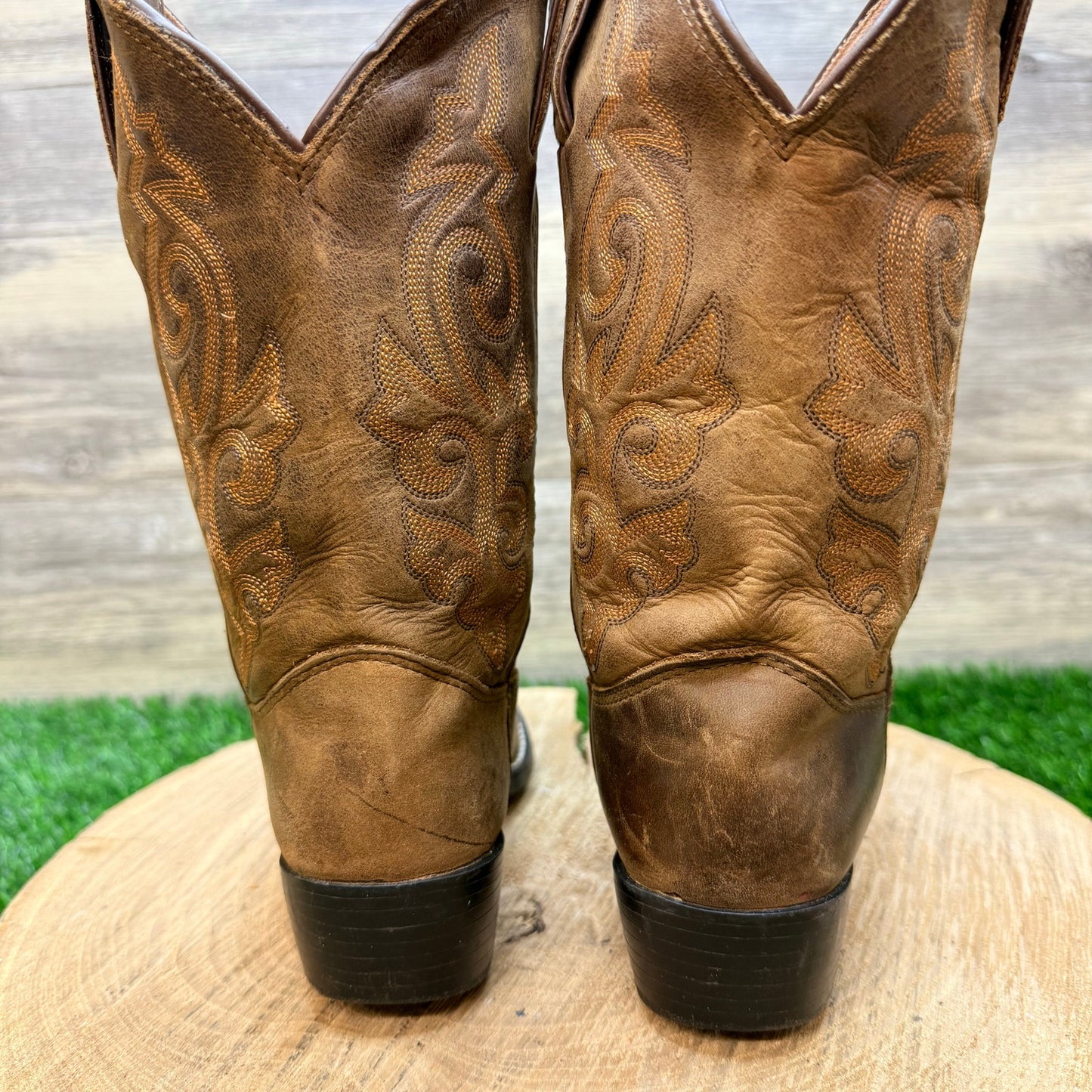 Justin Youth - Size 1D - Tan Cowboy Boots 2253Y