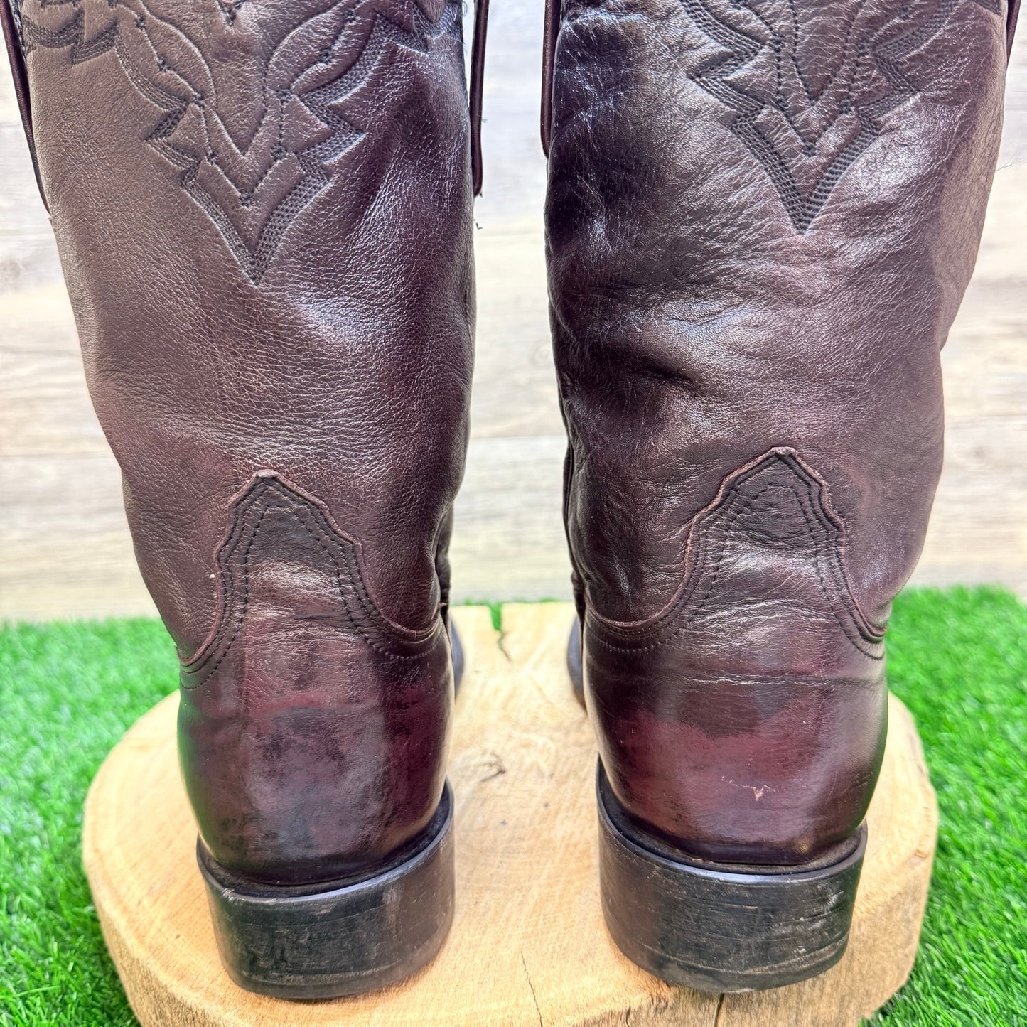 Lucchese 2000 Men - Size 11.5D - Black Cherry Cowboy Boots T00836