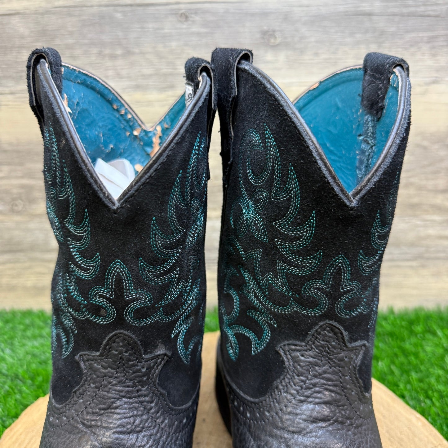 Ariat Fatbaby Women - Size 9B - Black/Blue Square Toe Cowboy Boots 10005912