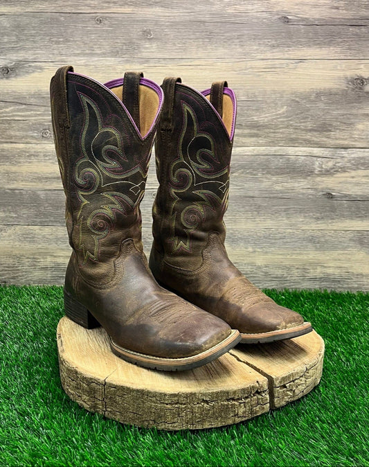 Ariat Women - Size 10B - Brown Hybrid Rancher Square Toe Cowboy Boots 10018527