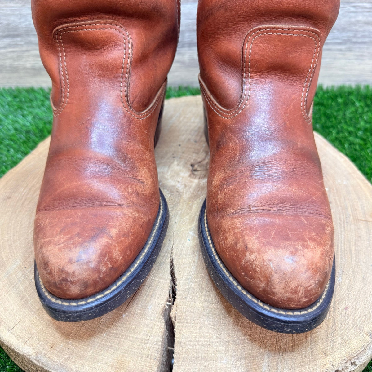Unknown Men - Size 8.5D - Vintage Copper Pull On Western Cowboy Boots