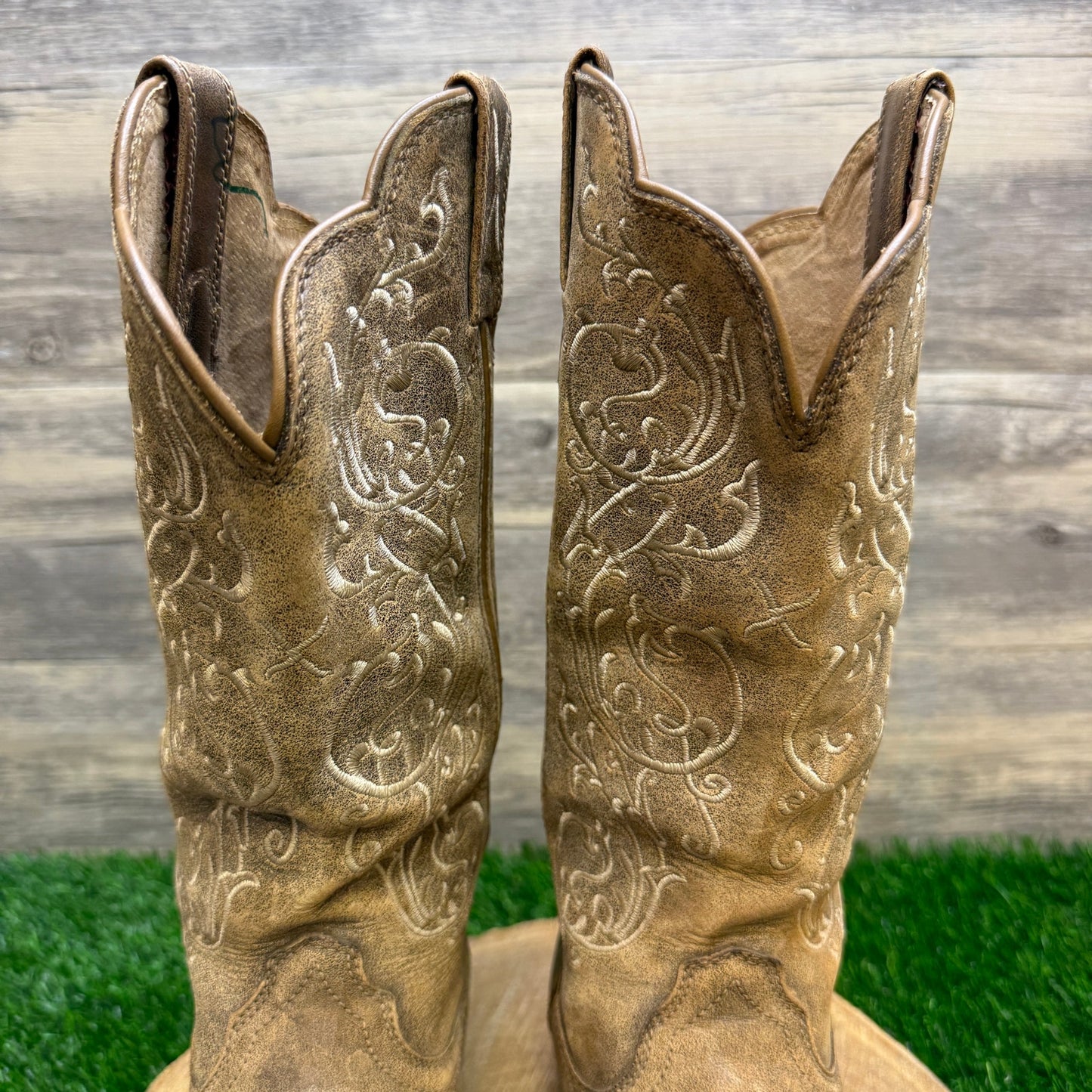 Twisted X Women - Size 9B - Bomber Brown Stitch Cowboy Boots Style WWT0025