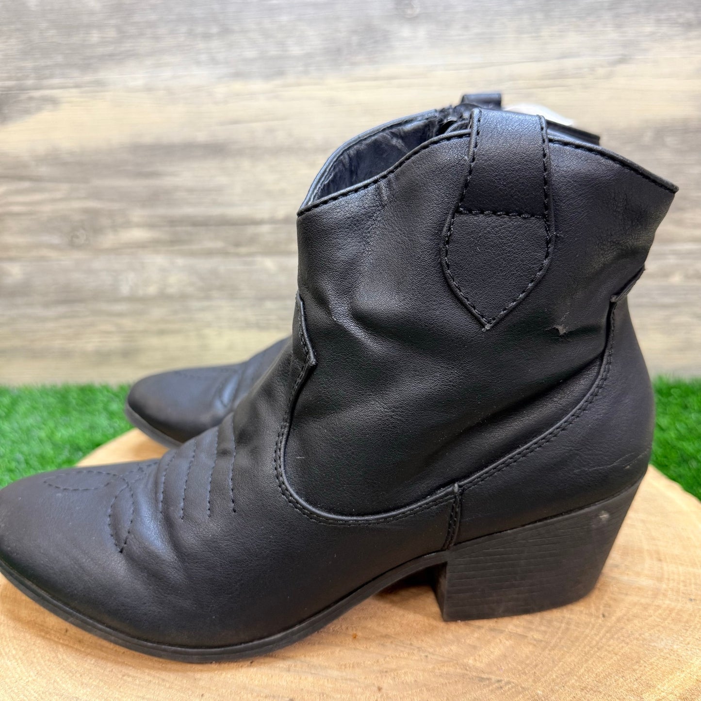 Rampage Women - Size 10M - Black Ankle Zipper Boots Whendl