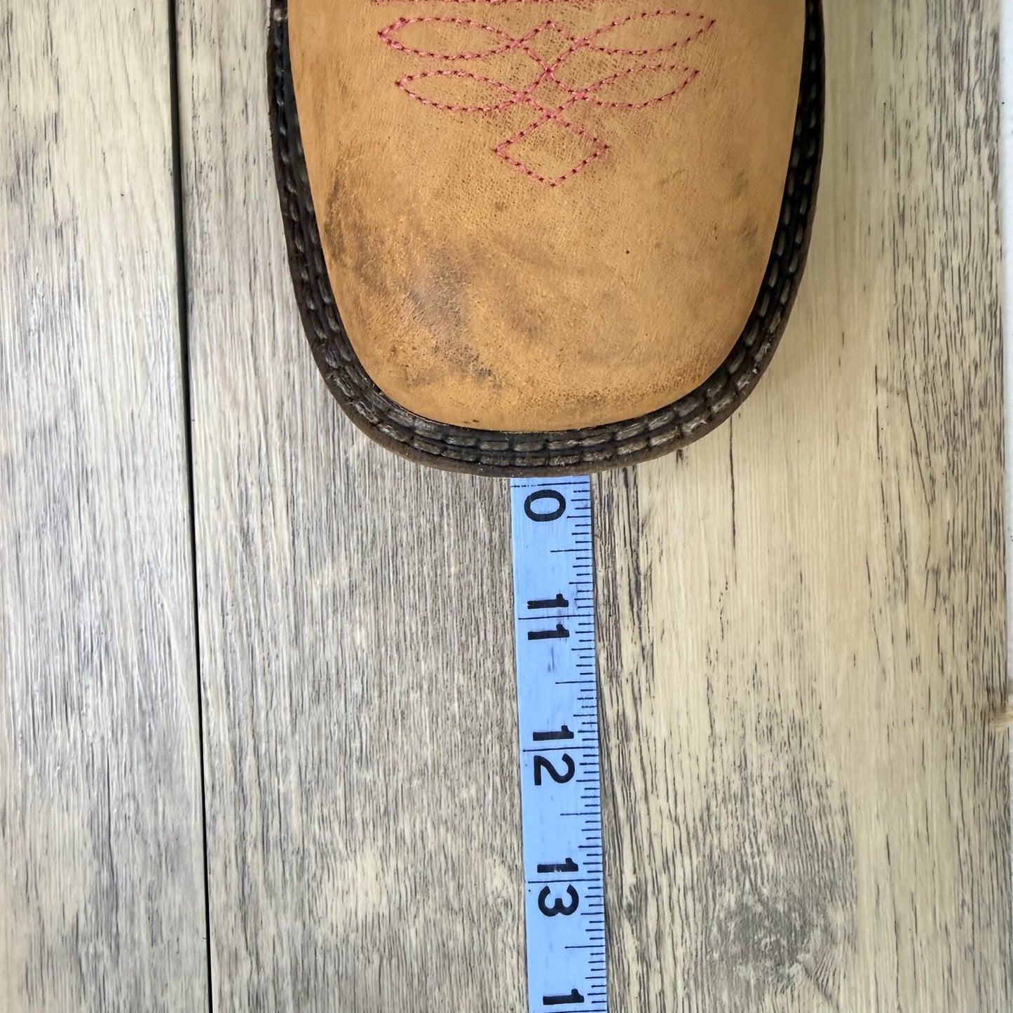 Roper Youth - Size 3 - Pink / Tan Square Toy Cowboy Boots 2407