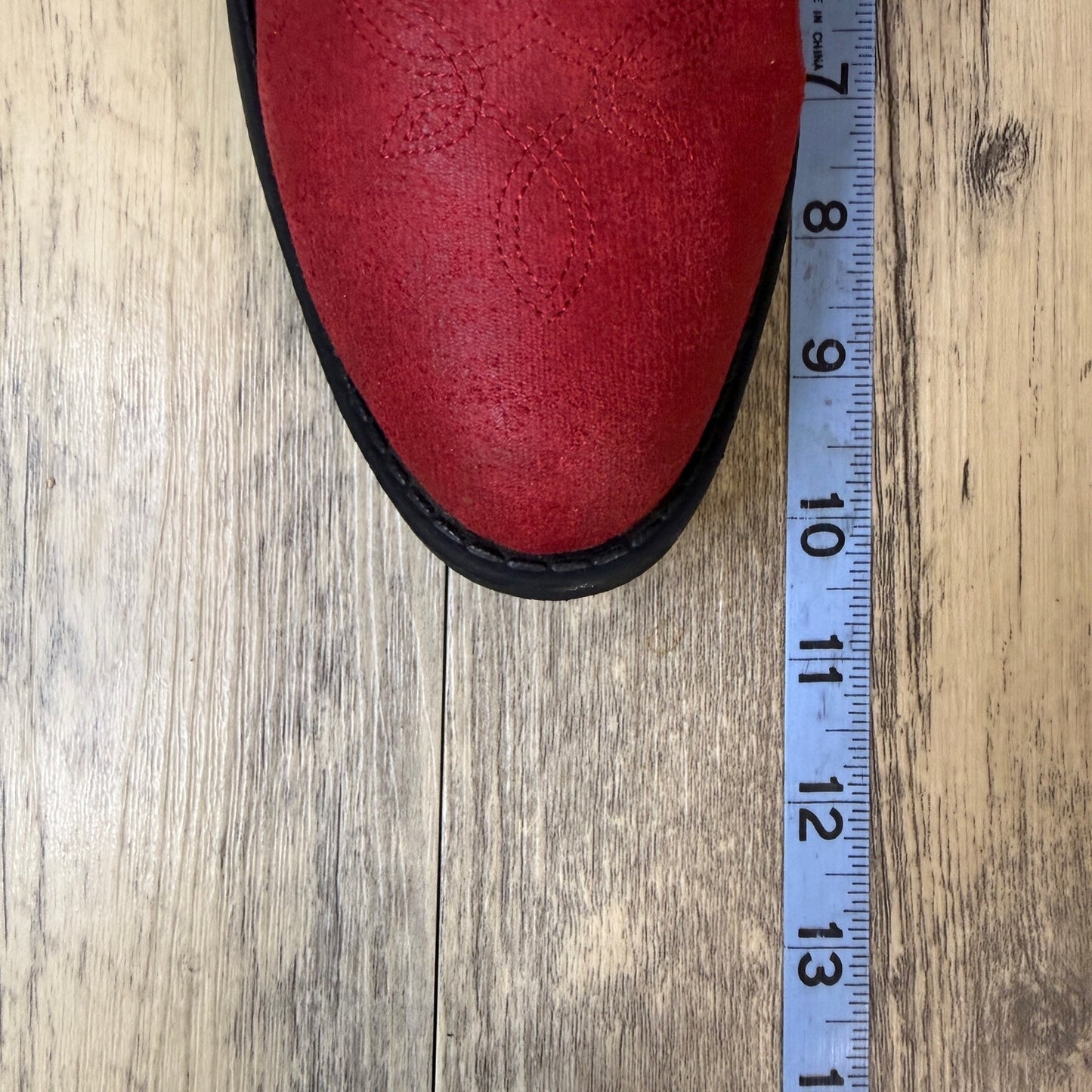 Rampage Women - Size 8M - Red Faux Suede Western Cowboy Boots Style Walden