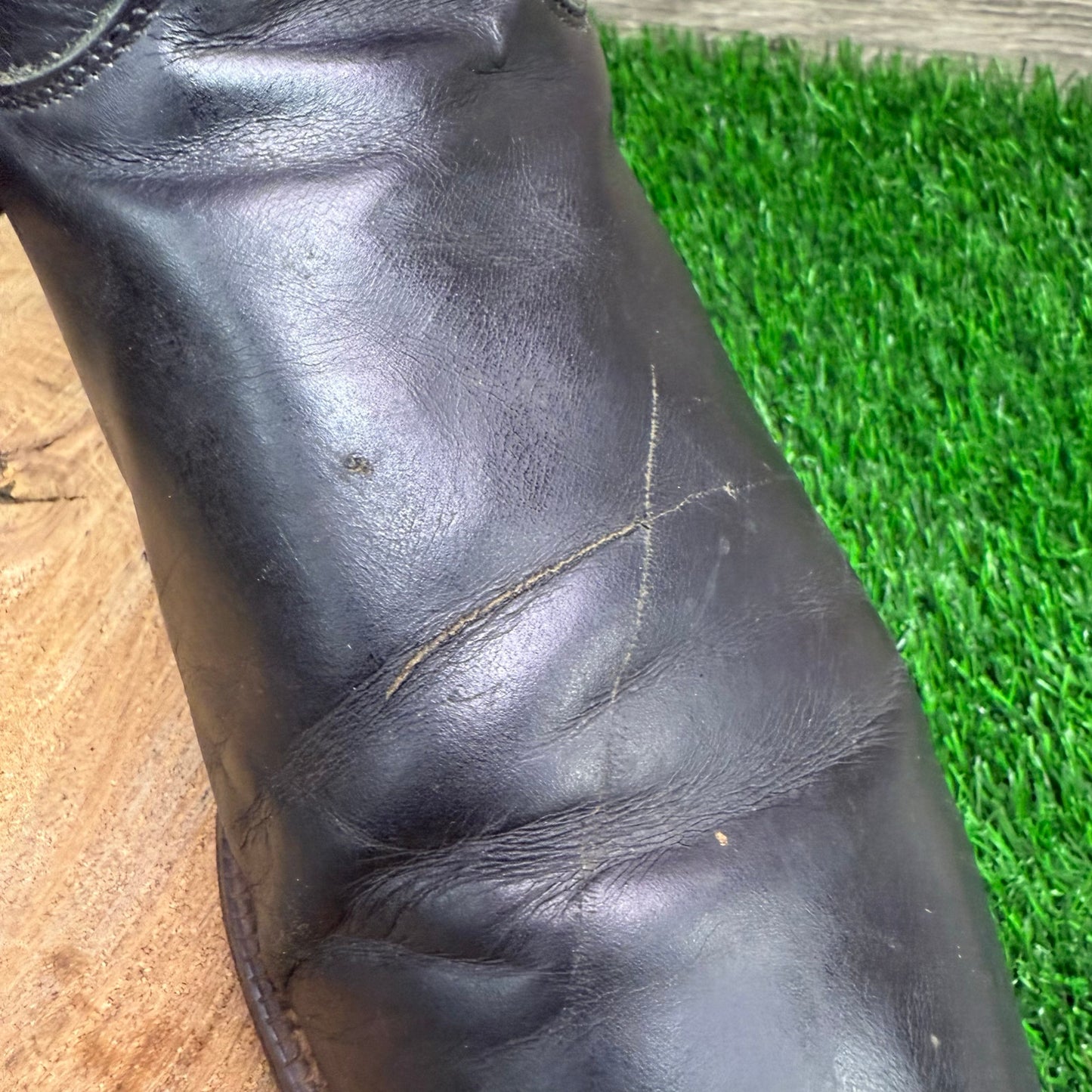 Justin Men - Size 10.5EE - Black Brock Roper Cowboy Boots Style 3233