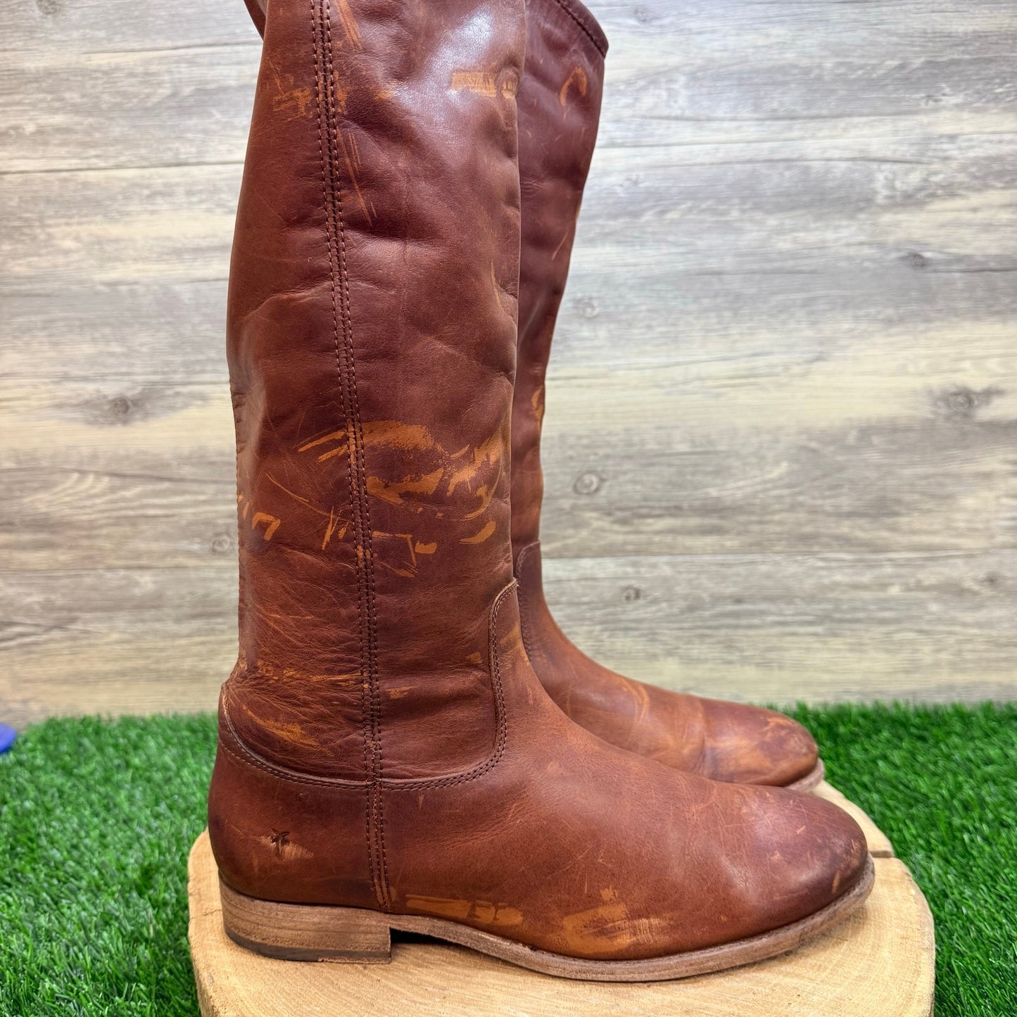 Frye Women - Size 9.5B - Cognac Melissa Button Riding Boots 3475449